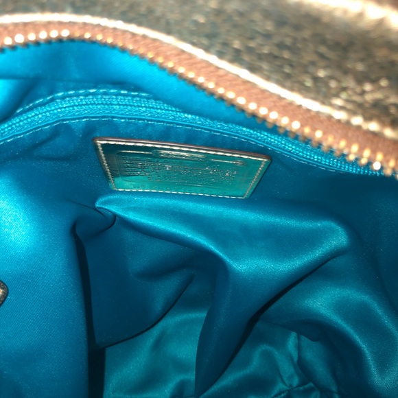 COACH Poppy Spotlight Gold Leather Purse/Shopper/Hobo - RARE - Picture 9 of 14